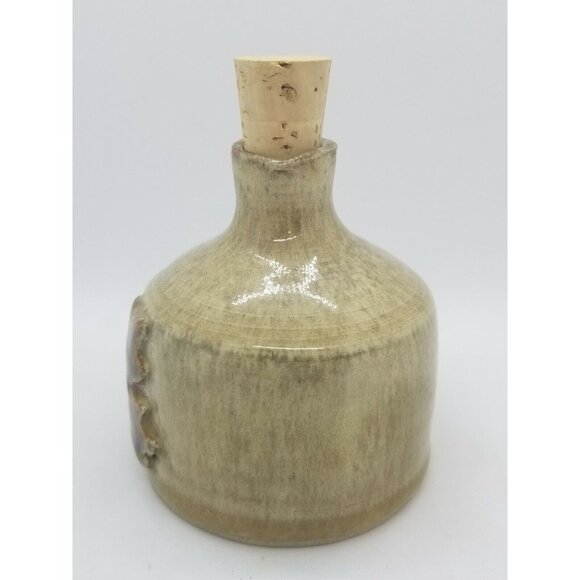 Studio Art Pottery Handcrafted Stoneware Pitcher Jug Maple Leaf Artist Signed - Picture 2 of 8